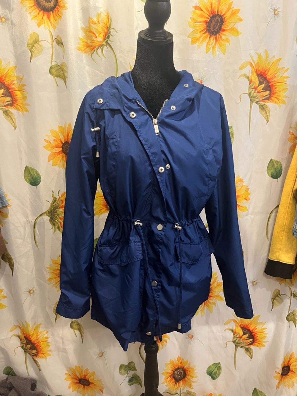 Merona Royal Blue Hooded Drawstring Utility Jacket